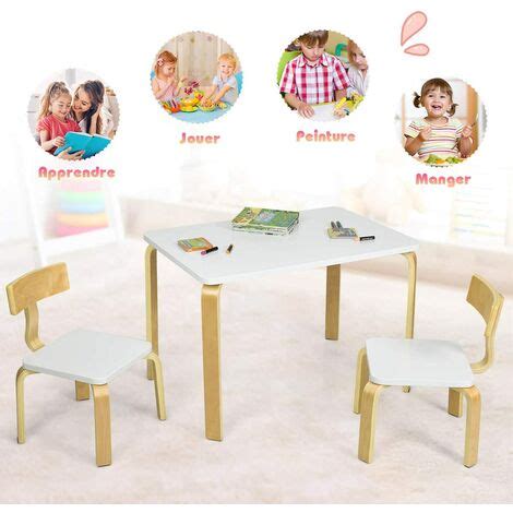 Costway Ensemble Table Et Chaise Pour Enfant Inclus Table Et