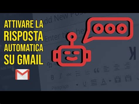 Come Attivare La Risposta Automatica Su Gmail YouTube