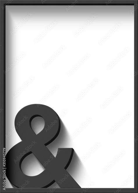 Ampersand Sign In Black On White Background Stock Illustration