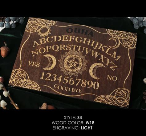 Ouija Board Spirit Game Wood Ouija Board Game For Talking To Etsy