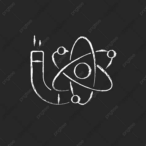 White Chalk Vector PNG Images Physics Chalk White Icon On Dark