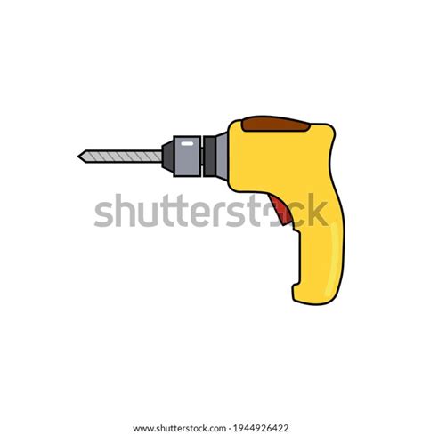 Portable Electric Hand Drill Drawing Bit Stock Vector (Royalty Free ...