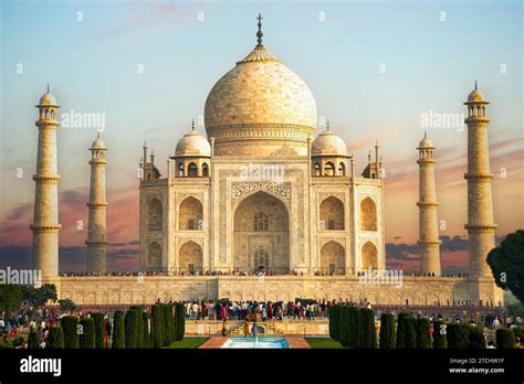 Taj Mahal UNESCO World Heritage Centre In Agra India Stock Photo Alamy