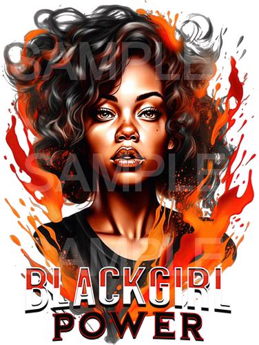 Black Girl Power Transfer Truprints