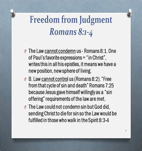 Freedom From Condemnation Romans 8 1 4 Millersburg Baptist Church