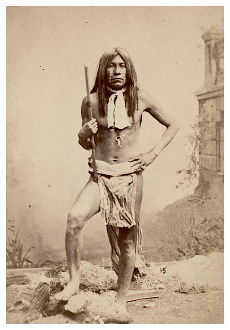 Pima Warrior Amerikanische Indianer Indianer Der Wilde Westen