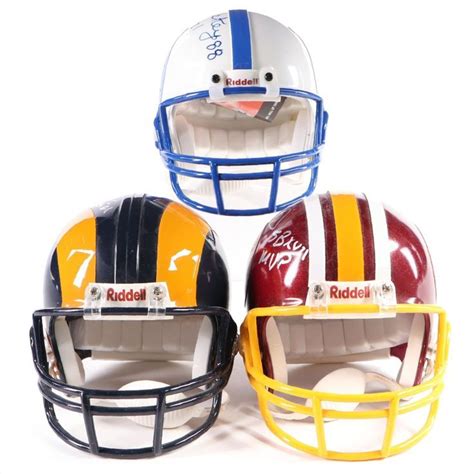 Mackey Riggins And Youngblood Signed Riddell Mini Nfl Helmets Coas