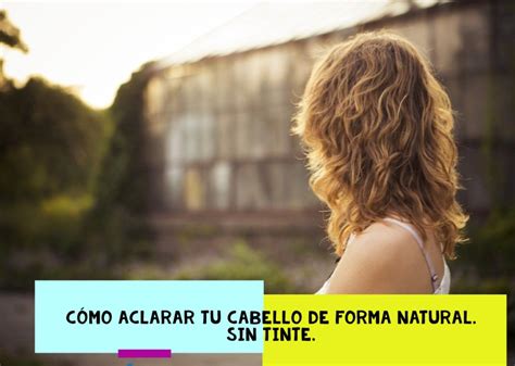 Cómo Aclarar Tu Cabello De Forma Natural Sin Tinte Pelo Natural Cabello Hidratar El Cabello