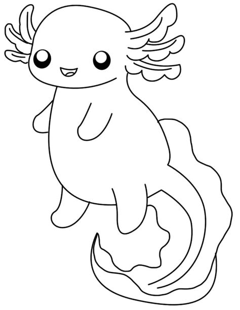 Axolotl Coloring Pages Coloringpagesonly