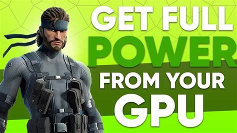 How To Fix Low Gpu Usage While Gaming Specially Fortnite Get Full Power Of Your Gpu Max Fps