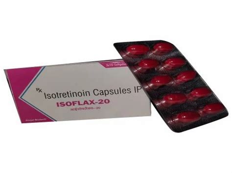 Isoflax 20 Isotretinoin Soft Gel Capsules For To Treat Severe Types Of