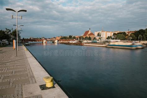 Ciudad De Szczecin Por La Noche Foto De Archivo Editorial Imagen De