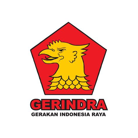 gerindra logo diseño bandera, gerindra logo icono con blanco ...