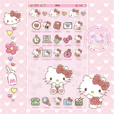 Kawaii World : Free Hello Kitty Leopard Theme