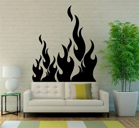 Fire Flame Wall Vinyl Decal Stickers Art Design Beautiful Burning ...