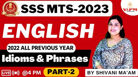 Ssc Mts Ssc Mts English Class Idioms Phrase Part