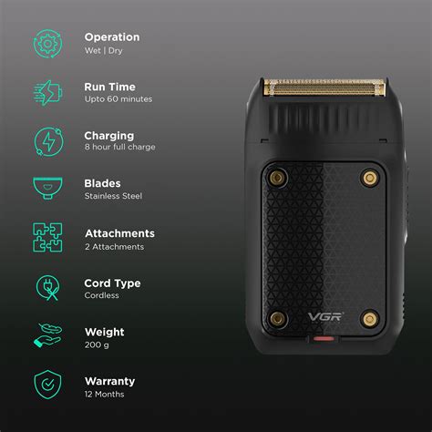 Buy VGR V-353 Rechargeable Cordless Shaver for Hair Clipping, Body ...