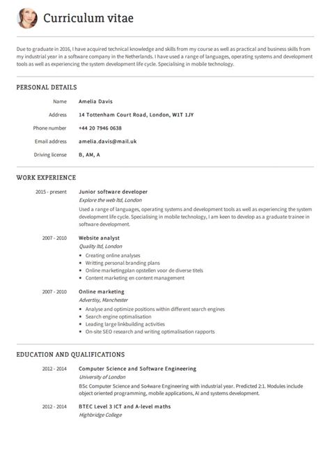 10 Uk Cv Examples With Free Cv Templates Formats Layouts 48 Off