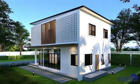 Two Story House Designs Modern Style Spacious Complete Giving A