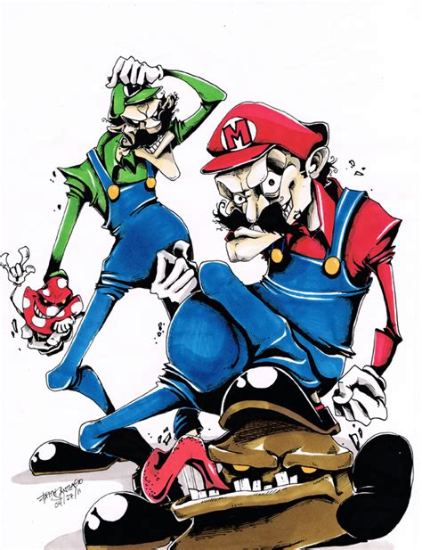 Badass Mario And Luigi By Fab00m On Deviantart