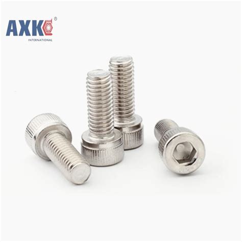 50pcs M1 6 M2 M2 5 M3 M4 Din912 304 Stainless Steel Hexagon Socket Head