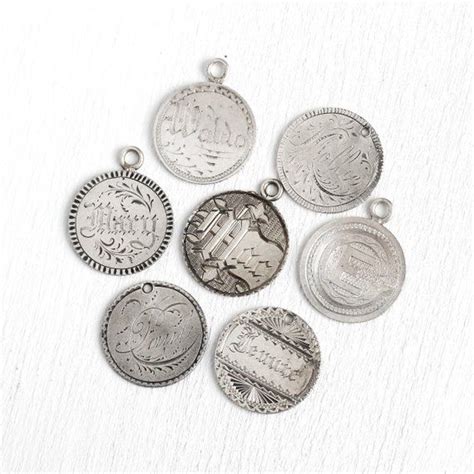 Jennie Love Token Antique Sterling Silver Engraved United Etsy Love