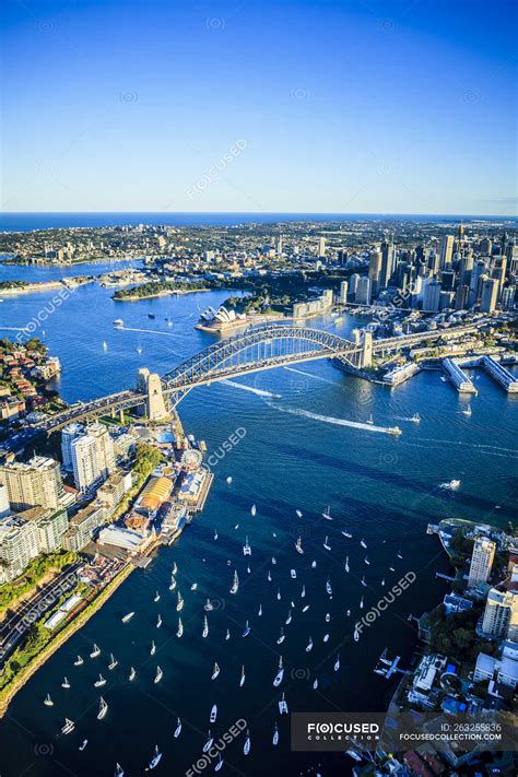Aerial View Of Sydney Opera House And Bridge In Sydney Australia