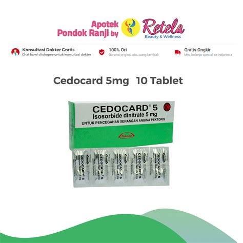 jual cedocard mg  strip  tablet shopee indonesia