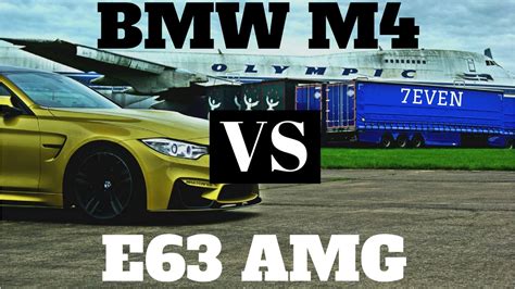 Bmw M4 Vs Mercedes E63 Amg Drag Race Top Speed At Vmax 200 Youtube