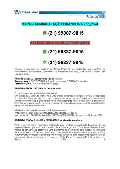 Questão 2: A partir do fluxo de Caixa projetado para os três anos