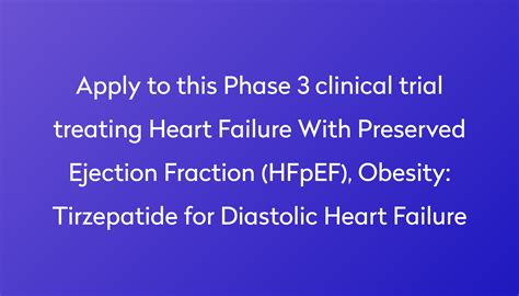 Tirzepatide for Diastolic Heart Failure Clinical Trial 2023 | Power