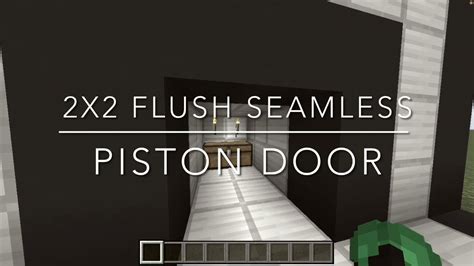 2x2 Flush Seamless Piston Door Tutorial Minecraft Bedrock Redstone