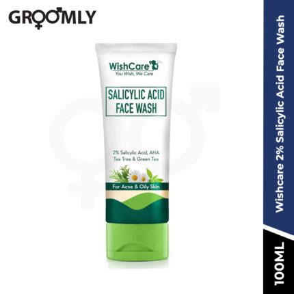 Wishcare 2 Salicylic Acid Face Wash With AHA GreenTea Chamomile