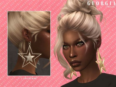 Plumbobs N Fries Georgia Earrings Sims Cc Makeup Sims Cc