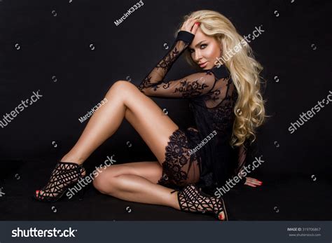 Beautiful Sexy Blonde Woman Posing Sexy Stock Photo 319706867 Shutterstock