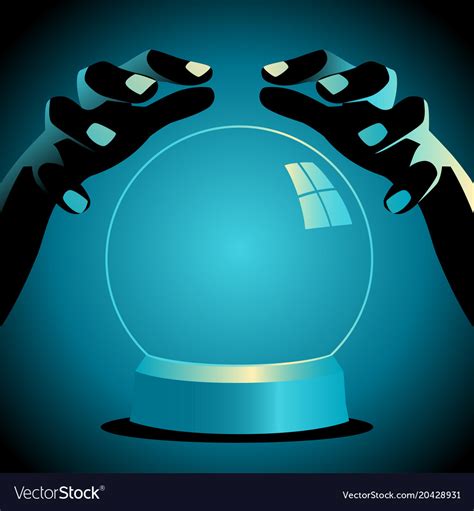 Fortune Teller Hands With Crystal Ball Royalty Free Vector