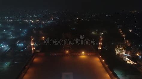 A Very Beautiful Night View of Badshahi Masjid in Lahore. Stock Footage ...