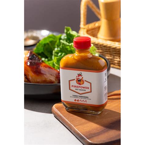 Tangy Habanero Firepower Hot Sauce Medium Heat ml ซอสพรกแทงก ฮาบาเนโร เลเวล เผด