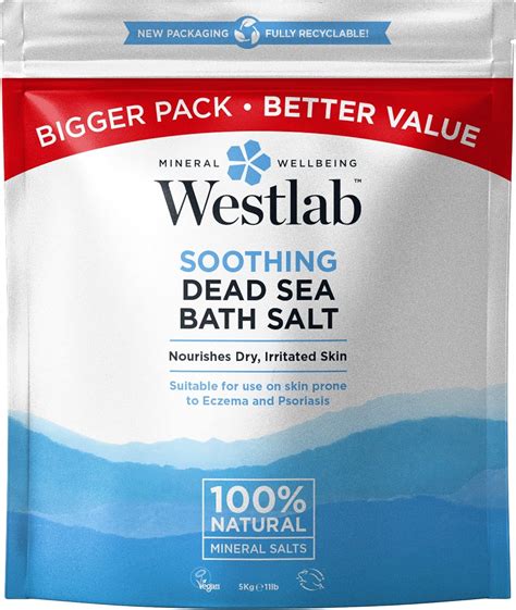 Westlab Soothing Dead Sea Salt 10kg Resealable Pouch 100 Natural Pure And Unscented