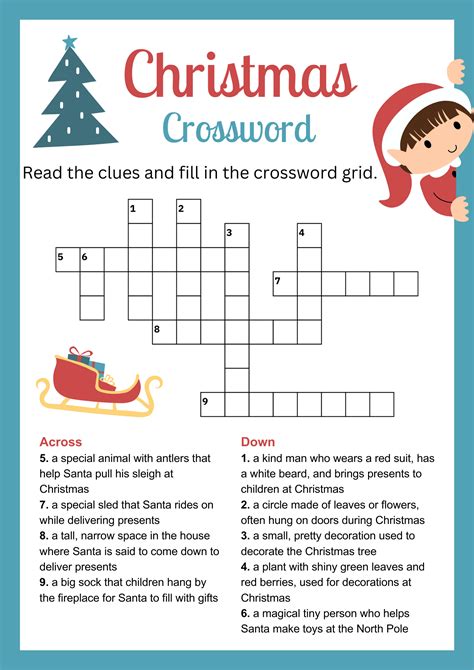 Christmas Crosswords Jeux De Mots Crois S Sur No L En Anglais