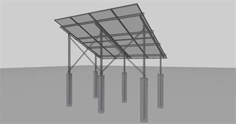 Solar Panel Steel Construction Type 2 3D Model - TurboSquid 2060813