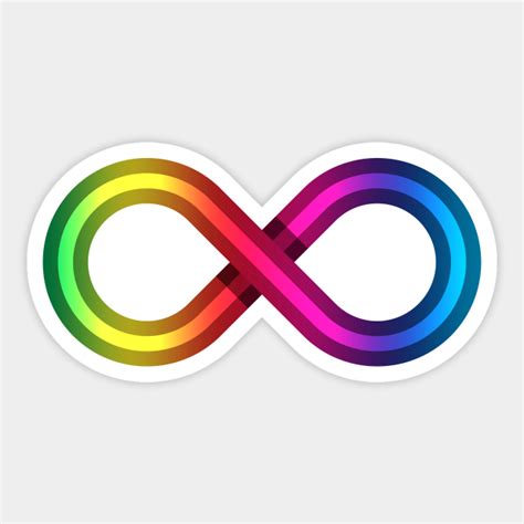 Neurodiversity Rainbow Infinity Symbol Neurodiversity Sticker