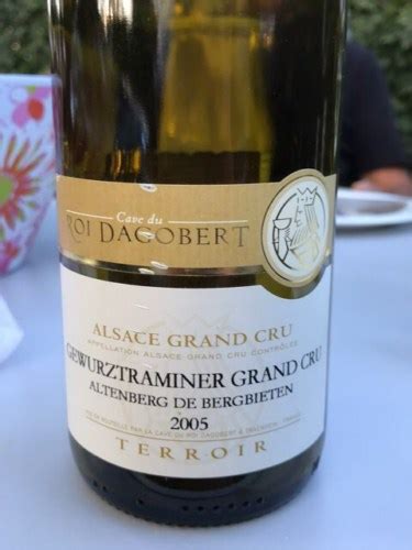 Cave Du Roi Dagobert Terroir Gew Rztraminer Alsace Grand Cru Altenberg