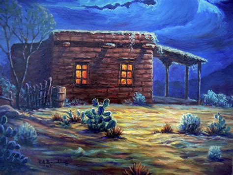 The Old Adobe Homeplace Painting By Ed Breeding Fine Art America