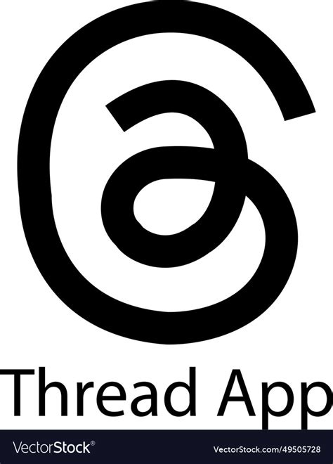 Threads Mobile App Icon And Logo On Transparent Vector Image