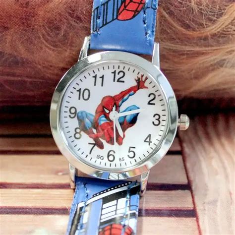 Reloj de superhéroe de cuarzo para niños Spiderman reloj de pulsera de