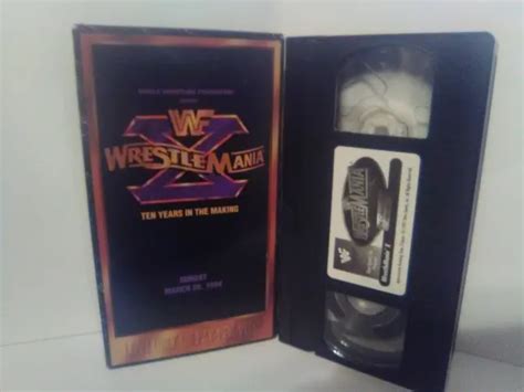 WWF WRESTLEMANIA 10 VHS 1994 Wrestling Coliseum Vidéo Bret Hart