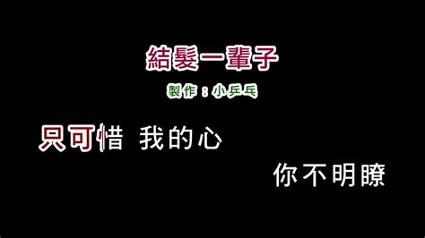 演唱版林慧萍 結髮一輩子diy卡拉ok字幕 Youtube