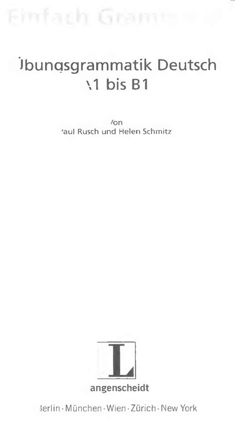 Solution Einfach Grammatik Bungsgrammatik Deutsch A Bis B Paul Rusch