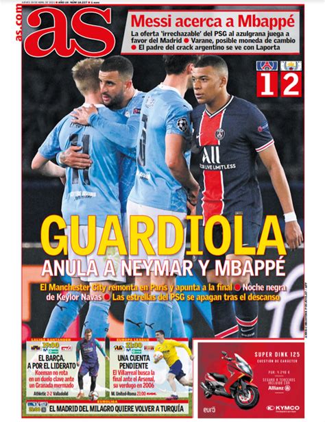 Las Portadas Al PSG Le Pesa La Champions A Por El Liderato